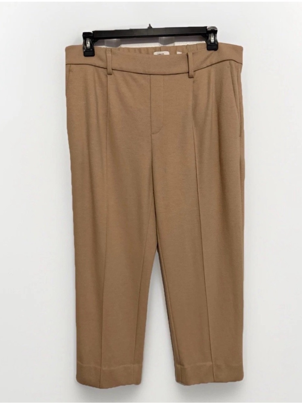 Vince Wool Blend Tapered Leg Pleated Pants Women’s XL Beige Ankle Stretch
